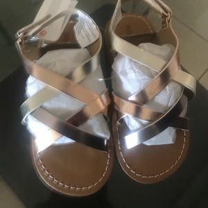 New with tags metallic sandals